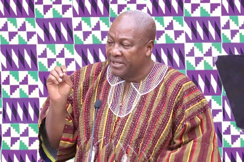 President John Dramani Mahama, delivering the State of the Nation address President John Dramani Mahama, delivering the State of the Nation address