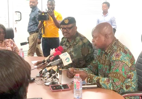 Brigadier-General Paul Seidu Tanye-Kulono and Joseph Bukari Nikpe, the Transport Minister Brigadier-General Paul Seidu Tanye-Kulono and Joseph Bukari Nikpe, the Transport Minister