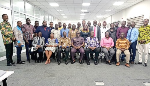Dr Eric Kofi Aidoo (seated middle), President of GAMLS, with other members Dr Eric Kofi Aidoo (seated middle), President of GAMLS, with other members