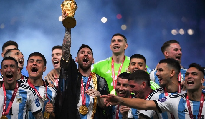 Lionel Messi lifts the World Cup after Argentina’s victory in Qatar in 2022. Lionel Messi lifts the World Cup after Argentina’s victory in Qatar in 2022.