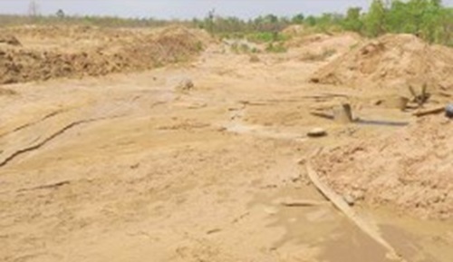 Land devastated by galamsey