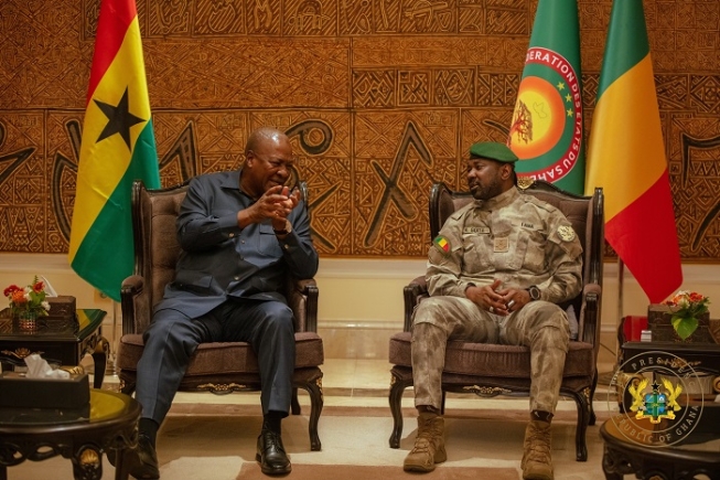 President Mahama meets Mali’s Goïta, set for talks in Niger and Burkina Faso