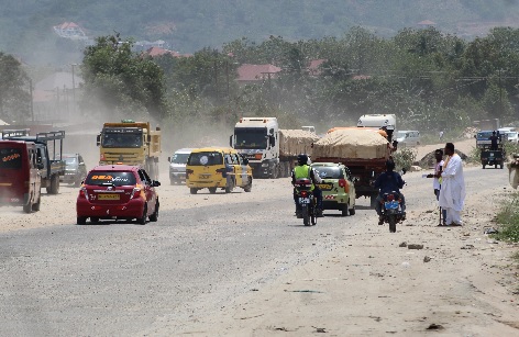 The Pokuase to Nsawam road  Pictures: ESTHER ADJORKOR ADJEI 