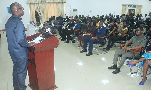 John Jinapor (left), Minister of Energy and Green Transition, delivering the keynote address. Picture: ERNEST KODZI John Jinapor (left), Minister of Energy and Green Transition, delivering the keynote address. Picture: ERNEST KODZI