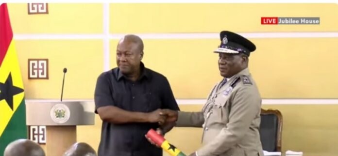 President Mahama urges new IGP to root out corruption and restore public trust