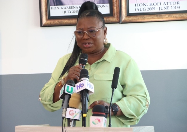 Lydia Lamisi Akanvariba, Member of Parliament for Tempane speaking at the event Lydia Lamisi Akanvariba, Member of Parliament for Tempane speaking at the event
