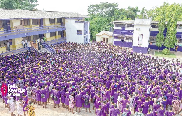 A section of students of Aggrey Memorial A.M.E. Zion SHS A section of students of Aggrey Memorial A.M.E. Zion SHS