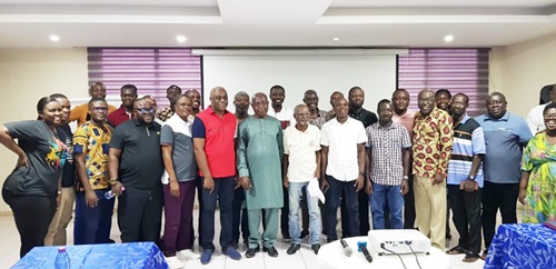 Members of the Akuapem District Society  Institute of Chartered Accountants Ghana after the first general meeting held in Aburi