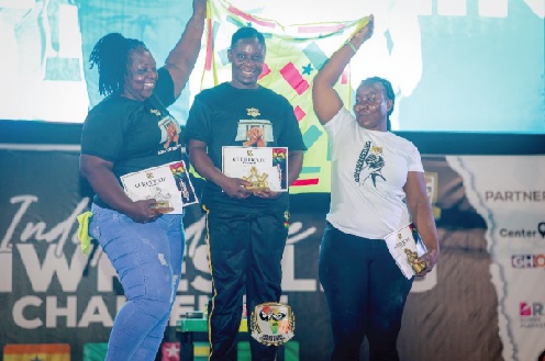 Ghanaian armwrestlers dominated last Saturday’s competition which involved athletes from the West African sub-region Ghanaian armwrestlers dominated last Saturday’s competition which involved athletes from the West African sub-region