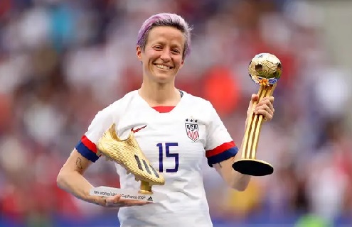 Megan Rapinoe won the 2019 FIFA Women's World Cup with the USWNT Megan Rapinoe won the 2019 FIFA Women's World Cup with the USWNT