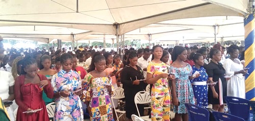 Students taking the matriculation oath Students taking the matriculation oath