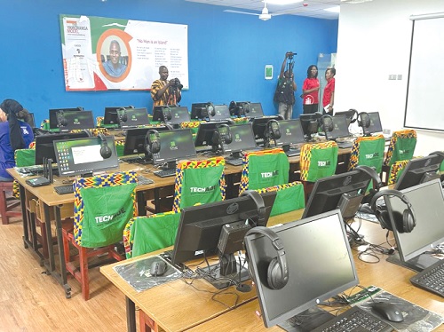 One of the computer rooms at the lab