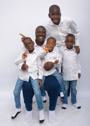 Alice Mamaga Amoako with her boys AliceMamaga
