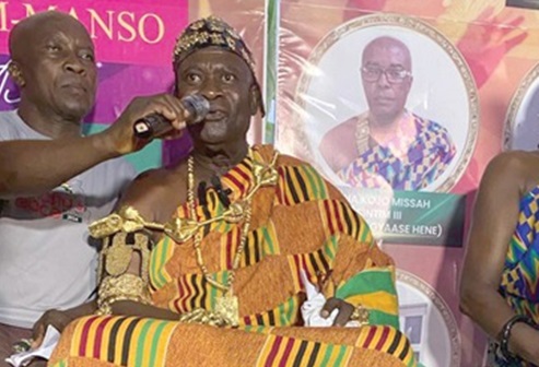 Obrempong Sintim Poku delivering his address at the ceremony Obrempong Sintim Poku delivering his address at the ceremony