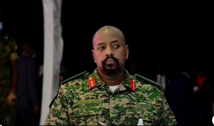 Lt. General Muhoozi Kainerugaba, the son of Uganda's President Yoweri Museveni, who leads the Ugandan army's land forces, looks on during his birthday party in Entebbe Lt. General Muhoozi Kainerugaba, the son of Uganda's President Yoweri Museveni, who leads the Ugandan army's land forces, looks on during his birthday party in Entebbe, Uganda May 7, 2022. REUTERS/Abubaker Lubowa/File Photo Purchase Licensing Rights