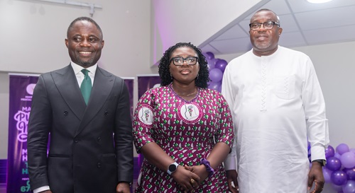 Samuel Ofosu Ampofo, Policy Adviser , Political,at the Office of the Vice President(right), with Kwabena Mintah Akandoh, Minister for Health (left) , and Professor Pinaman Appau, CEO of the Mental Health Authority,(middle).