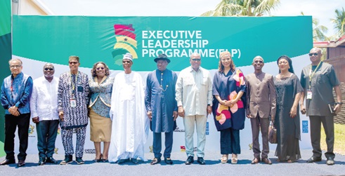 President John Dramani Mahama (5th from right) flanked by Goodluck Jonathan (6th from right), former President of Nigeria; Ahunna Eziakonwa (4th from right), UN Assistant Secretary-General and UNDP Regional Director for Africa, with other dignitaries after the programme President John Dramani Mahama (5th from right) flanked by Goodluck Jonathan (6th from right), former President of Nigeria; Ahunna Eziakonwa (4th from right), UN Assistant Secretary-General and UNDP Regional Director for Africa, with other dignitaries after the programme