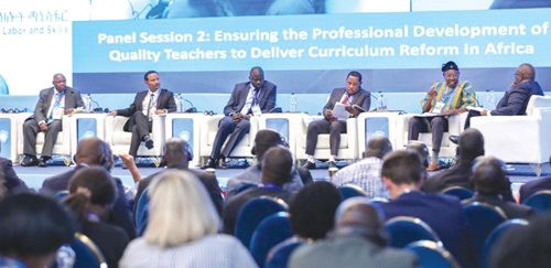 Dr Clement Apaak (2nd from right), Education Minister, at the panel discussion at the international ministerial summit Dr Clement Apaak (2nd from right), Education Minister, at the panel discussion at the international ministerial summit
