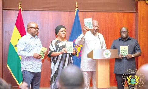 President John Dramani Mahama (2nd from right) with the support of Julius Debrah (right), the Chief of Staff, Valerie Sawyerr (2nd from left), Senior Presidential Advisor, and Dr Calistus Mahama, Secretary to the President, launching the Code of Conduct for political appointees President John Dramani Mahama (2nd from right) with the support of Julius Debrah (right), the Chief of Staff, Valerie Sawyerr (2nd from left), Senior Presidential Advisor, and Dr Calistus Mahama, Secretary to the President, launching the Code of Conduct for political appointees
