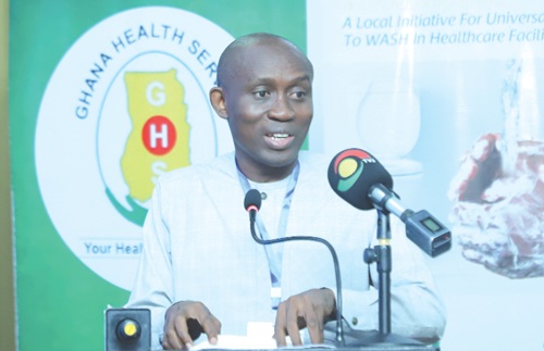 Dr Franklin Asiedu-Bekoe (left), Director, Public Health, Ghana Health Service, addressing participants during the event. Picture: EDNA SALVO KOTEY
