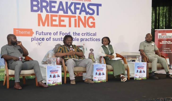 Prof. Kester Quist-Aphetsi (2nd from left), Chair, National Cyber Intelligent and Cyber Defence Research Project, addressing the Graphic Business/Stanbic Bank breakfast meeting. Picture: ELVIS NII NOI DOWUONA Prof. Kester Quist-Aphetsi (2nd from left), Chair, National Cyber Intelligent and Cyber Defence Research Project, addressing the Graphic Business/Stanbic Bank breakfast meeting. Picture: ELVIS NII NOI DOWUONA