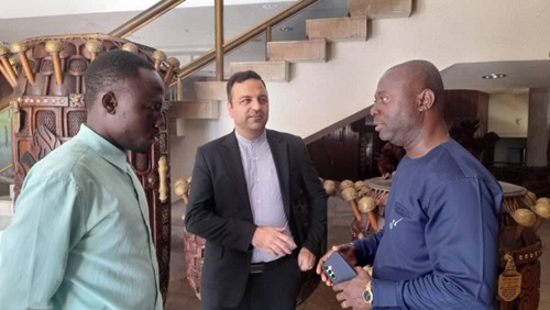 Dr Amir Heshmati (middle) with Henry Malm, Executive Director of National Theatre of Ghana Iranian Cultural attaché Dr Amir visits National Theatre