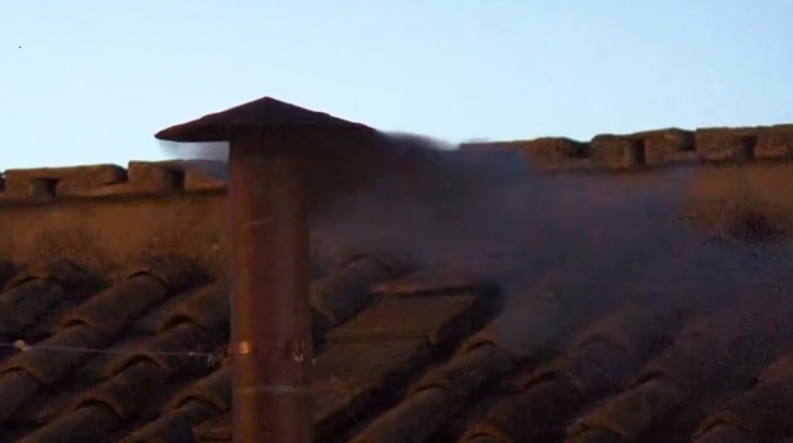 Black smoke emerges from chimney - meaning conclave will continue Thursday