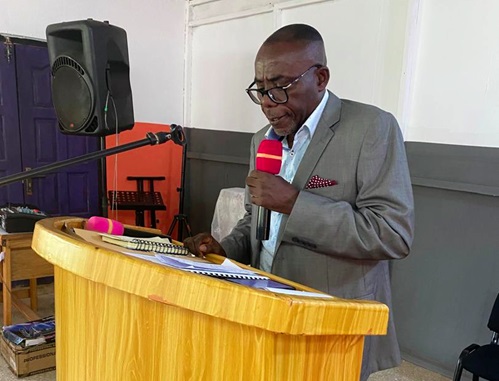Alexander Amponsah-Yeboah delivering his address at the launch of the education endowment fund Alexander Amponsah-Yeboah delivering his address at the launch of the education endowment fund