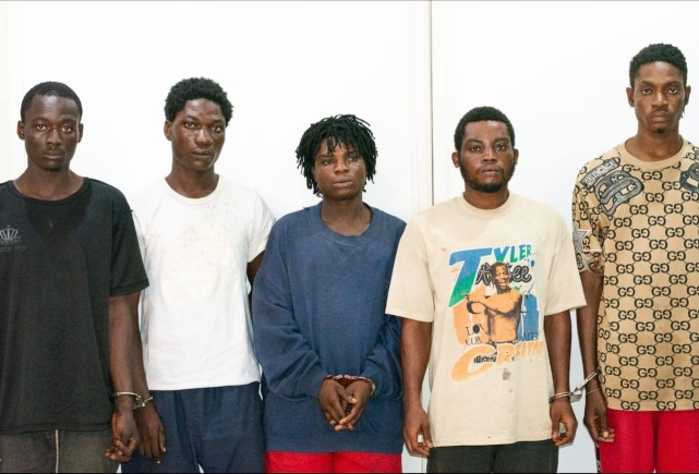 Police jail five-man armed robbery gang over Dome and Kwabenya attacks Police jail five-man armed robbery gang over Dome and Kwabenya attacks