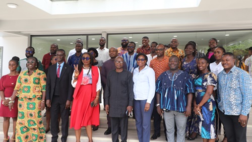 Officials of the Ministry of Labour, Jobs and Employment and Ghana Statistical Service after the event. Picture: EDNA SALVO KOTEY Officials of the Ministry of Labour, Jobs and Employment and Ghana Statistical Service after the event. Picture: EDNA SALVO KOTEY