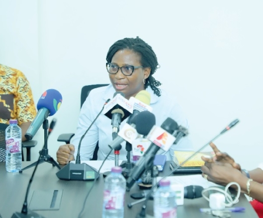 • Jane Geraldo-Acolatse, Focal Person for the MLJE, Ghana Statistical Service, addressing the meeting. Picture: EDNA SALVO KOTEY Labour Ministry to undertake QSMS to address gaps across formal, informal sectors