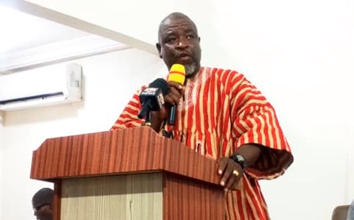 Dr Nathaniel Nii Sasah Adams Junior,  Development Expert, speaking at the event