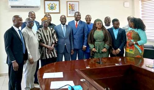 Haruna Iddrisu (arrowed), Education Minister, with the Governing Council members after the inauguration Haruna Iddrisu (arrowed), Education Minister, with the Governing Council members after the inauguration