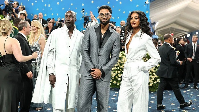 Ozwald Boateng (L), was at this month's Met Gala, with his son (C), Oscar, and daughter (R), Emilia Ozwald Boateng (L), was at this month's Met Gala, with his son (C), Oscar, and daughter (R), Emilia