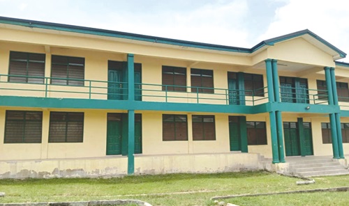 A completed girls’ dormitory not in use due to the lack of beds