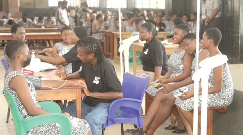 Some members of AHISCO 1999 Year Group screening some students of the Accra High School to mark the 25th anniversary celebration. Picture: ESTHER ADJORKOR Some members of AHISCO 1999 Year Group screening some students of the Accra High School to mark the 25th anniversary celebration. Picture: ESTHER ADJORKOR