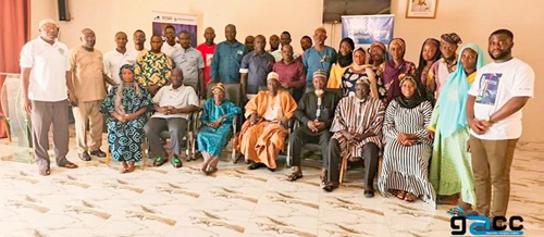  Some of the participants in the Kumbungu training sessions with officials of GACC