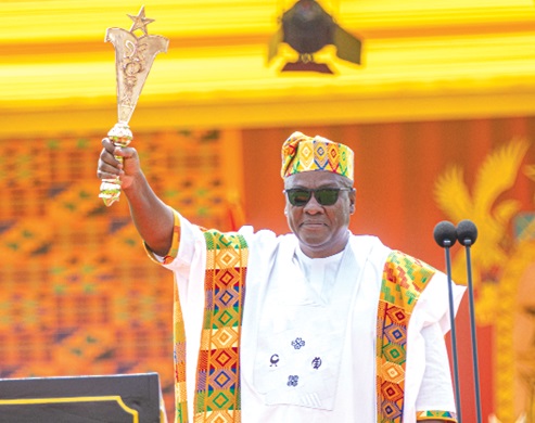 President John Mahama with the State Sword during his swearing-in President John Mahama with the State Sword during his swearing-in