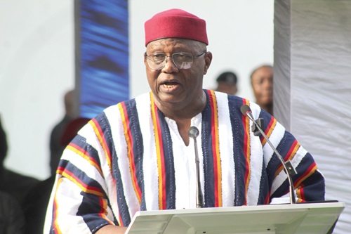 Mohammed Ahmed Alhassan, a former Inspector-General of Police, speaking during the launch of his book Mohammed Ahmed Alhassan, a former Inspector-General of Police, speaking during the launch of his book
