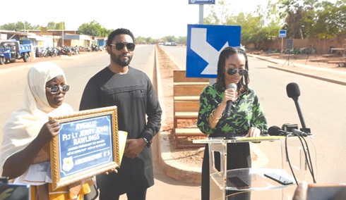 Yaa Asantewaa Agyemang-Rawlings speaking at the unveiling ceremony Yaa Asantewaa Agyemang-Rawlings speaking at the unveiling ceremony