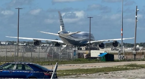 Trump toured the plane in Palm Beach back in February Trump toured the plane in Palm Beach back in February