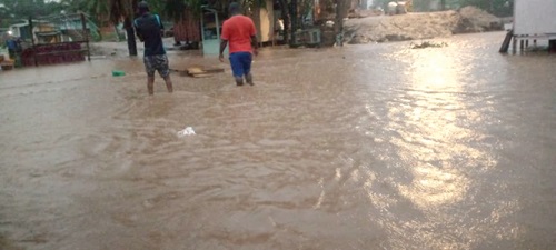 Some flooded areas at Alogboshie in Accra during the rains 