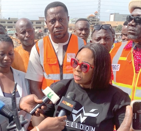 Linda Obenewaa Akweley Ocloo, the Greater Accra Regional Minister, speaking to the press Linda Obenewaa Akweley Ocloo, the Greater Accra Regional Minister, speaking to the press