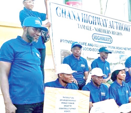 Workers of the Ghana Highway Authority in Tamale at the May Day Parade Workers of the Ghana Highway Authority in Tamale at the May Day Parade