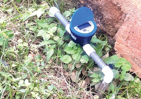  A water meter installed