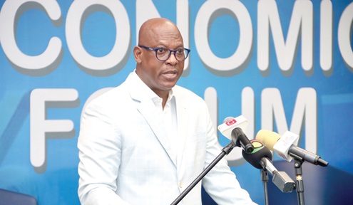 Ato Afful, Managing Director, Graphic Communications Group Ltd, addressing the participants
