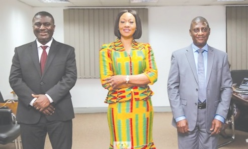 Jean Mensa (middle), Electoral Commission Chairperson, flanked by Dr Bossman Eric Asare (left), Deputy Chairman in charge of Corporate Services, and Samuel Tetteh, Deputy Chairman in charge of Operations Jean Mensa (middle), Electoral Commission Chairperson, flanked by Dr Bossman Eric Asare (left), Deputy Chairman in charge of Corporate Services, and Samuel Tetteh, Deputy Chairman in charge of Operations