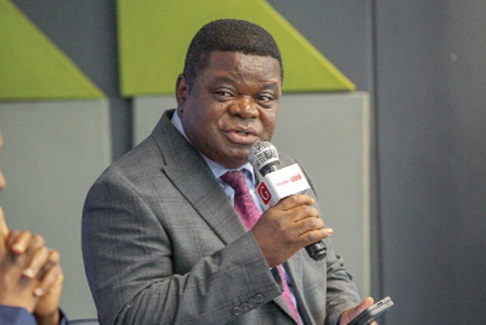 Prof. Peter Quartey, Director, Institute for Statistical, Social and Economic Research speaking at the forum in Accra Prof. Peter Quartey, Director, Institute for Statistical, Social and Economic Research speaking at the forum in Accra