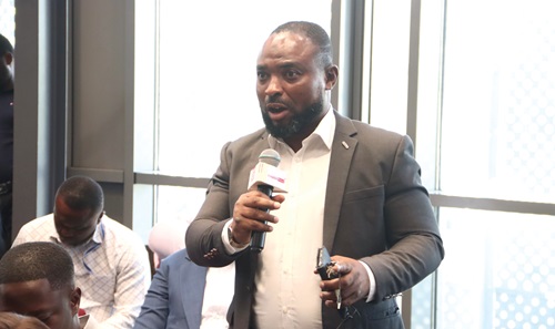 Suleiman Mustapha, acting Editor, Graphic Business, asking a question at the event