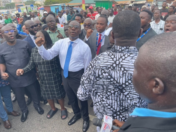 Wontumi still in EOCO custody, Minority MPs disperse after solidarity protest, lawyer hopeful of meeting GH¢50 million bail condition by Friday